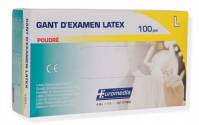 gants d'examen latex poudré