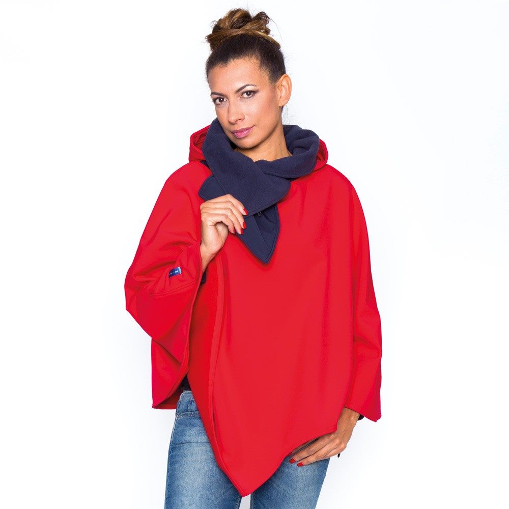 poncho rouge